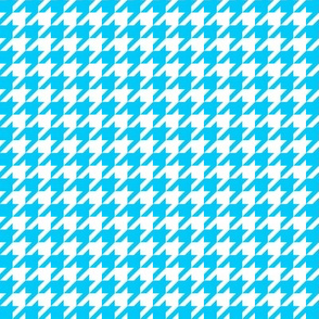 houndstooth white blue small