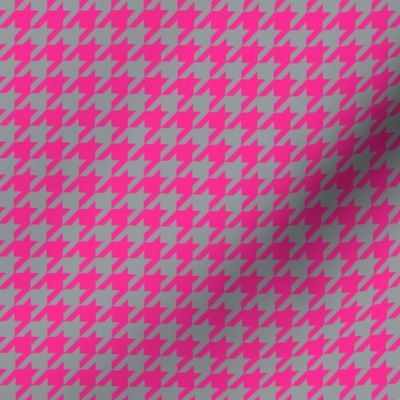 houndstooth pink gray small