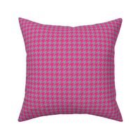 houndstooth pink gray small
