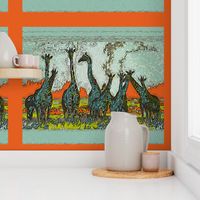 "Giraffe Horizon" (pillows)