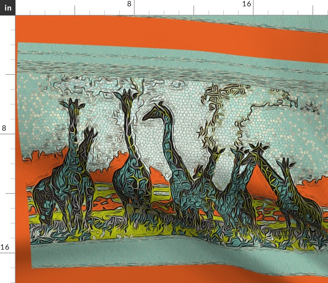 "Giraffe Horizon" (pillows)