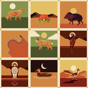 Desert Animals Squares