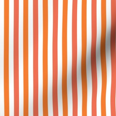 Papaya stripe // orange and coral stripe