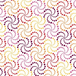 Swirlydot - Multicolor on White