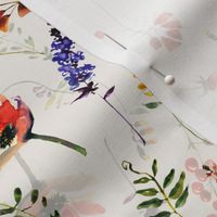 Scandinavian hand painted Wildflower Meadow  blush