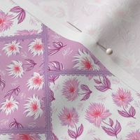 Purple pink floral patchwork