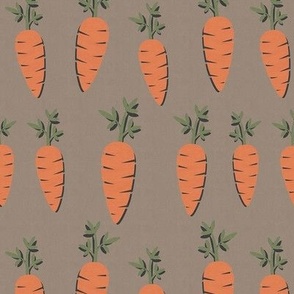 Carrots on paper textured background