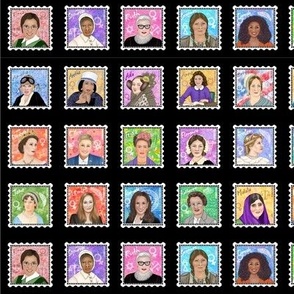  52 Women of History 1 inch stamps
