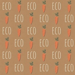 Eco Carrots on paper textured background