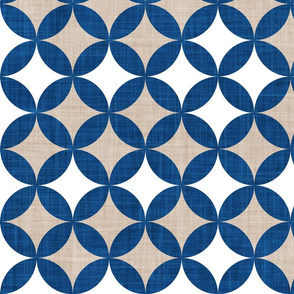 Large jumbo scale // Geometric tiles inspiration 2 // classic blue white and greige