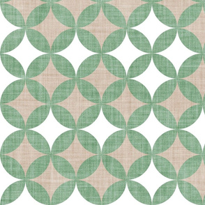 Large jumbo scale // Geometric tiles inspiration 2 // jade green white and greige