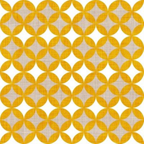 Small scale // Geometric tiles inspiration 2 // goldenrod yellow white and greige
