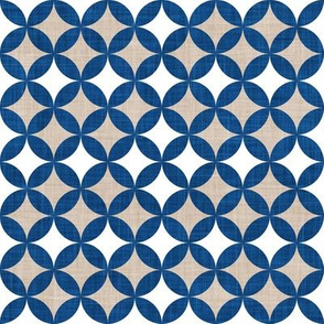 Small scale // Geometric tiles inspiration 2 // classic blue white and greige