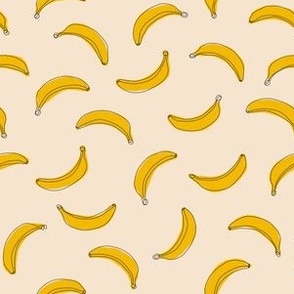 Tossed Sketchy  Banana Doodles