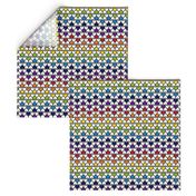 Small Pixel Hearts Rainbow