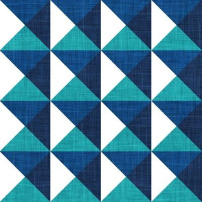 Small scale // Geometric tiles inspiration 5 // white peacock classic and midnight blue squares