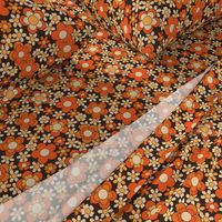 Flower power, 70s, 60s, retro, - rustic orange (8")