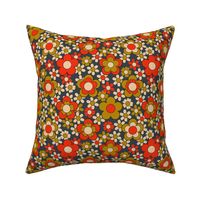 Flower power -  70s, 60s, retro, red (8):