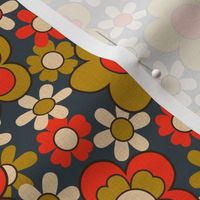 Flower power -  70s, 60s, retro, red (8):