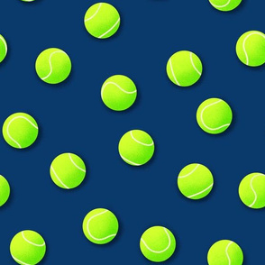 Shaded Tennis Balls on Blue