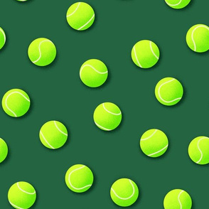 Shaded Tennis Balls on Green