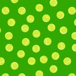 Tossed Tennis Balls on Green