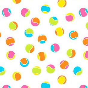 Bright Multi-Colored Tennis Balls (Medium Scale)