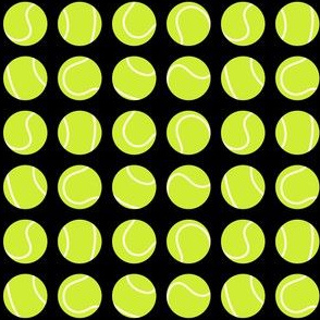 Tennis Balls on Black