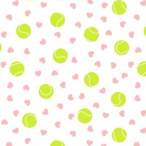 Tossed Tennis Balls & Hearts