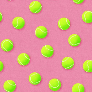 Shaded Tennis Balls on Pink