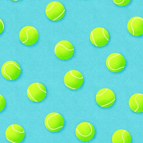 Shaded Tennis Balls on Aqua