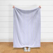 Large Periwinkle Awning Stripe Pattern Vertical in White