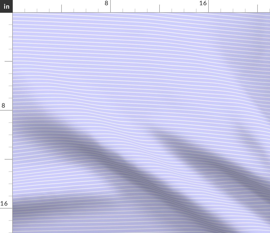 Small Periwinkle Pin Stripe Pattern Horizontal in White