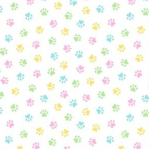 Pastel Paw Prints