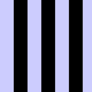 Large Periwinkle Awning Stripe Pattern Vertical in Black