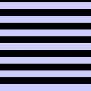 Periwinkle Awning Stripe Pattern Horizontal in Black
