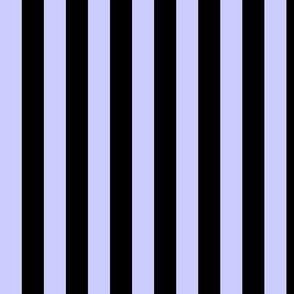 Periwinkle Awning Stripe Pattern Vertical in Black