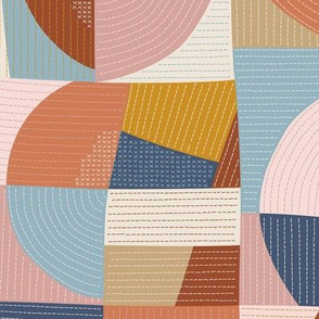 Modern patchwork quilt / Medium scale