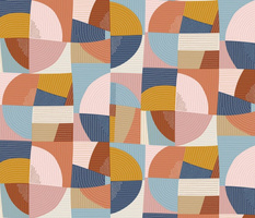 Modern patchwork quilt / Medium scale