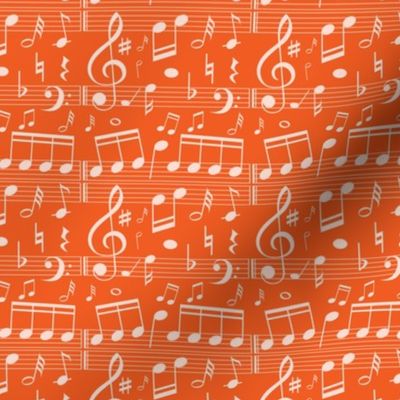 Music Notes - Orange- Bigger Scale
