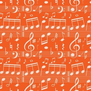 Music Notes - Orange- Bigger Scale