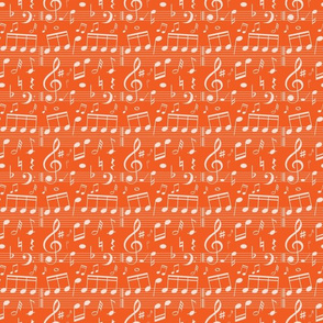 Music Notes - Orange - Medium Scale