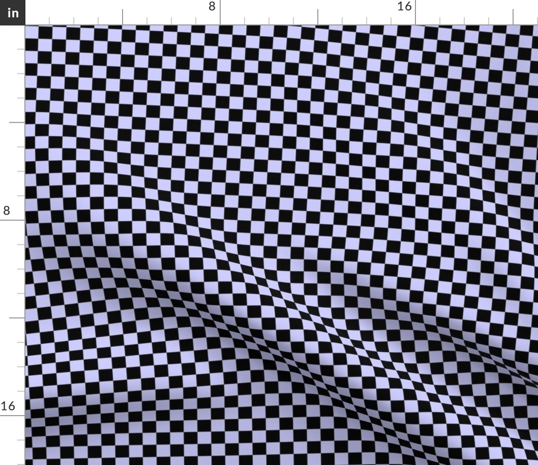 Checker Pattern - Periwinkle and Black
