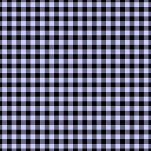 Small Gingham Pattern - Periwinkle and Black