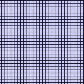 Small Grid Pattern - Periwinkle and Black