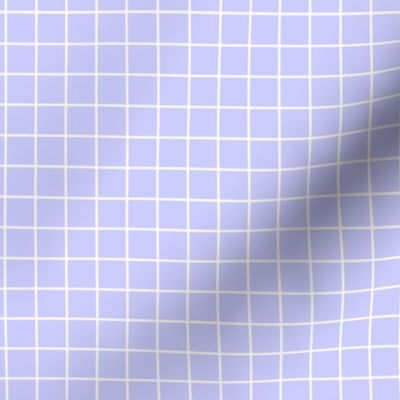 Grid Pattern - Periwinkle and White