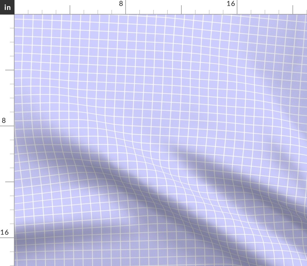 Grid Pattern - Periwinkle and White