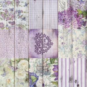 Mom Lush Lavender Floral Cheater Rotated - 6 inch squares