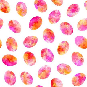 Pink, Purple & Orange Splattered Eggs