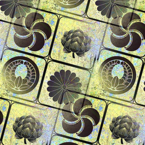 Japanese Pinwheel Lotus Tiles